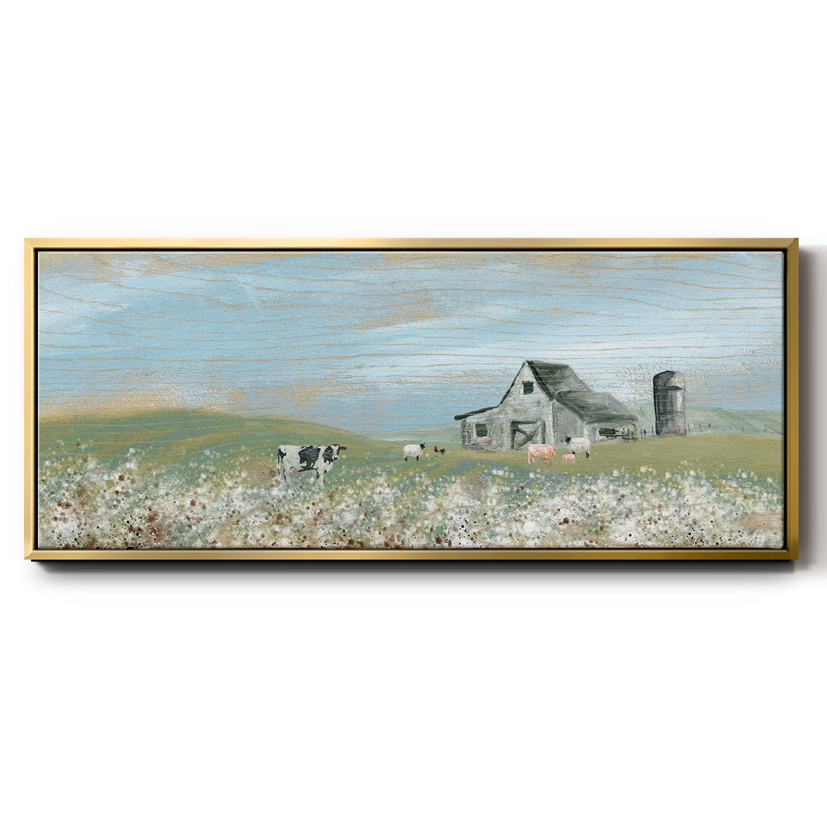 Cotton Fields - Floater Framed Canvas Print