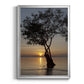 Sunset Silhouette - Modern Framed Canvas Print