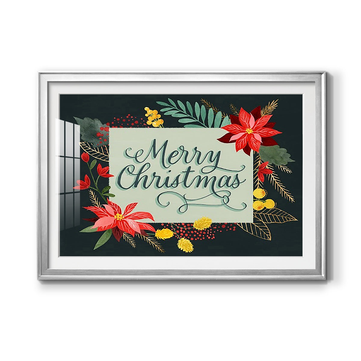 Bright Christmas Night  I - Modern Framed Art Print