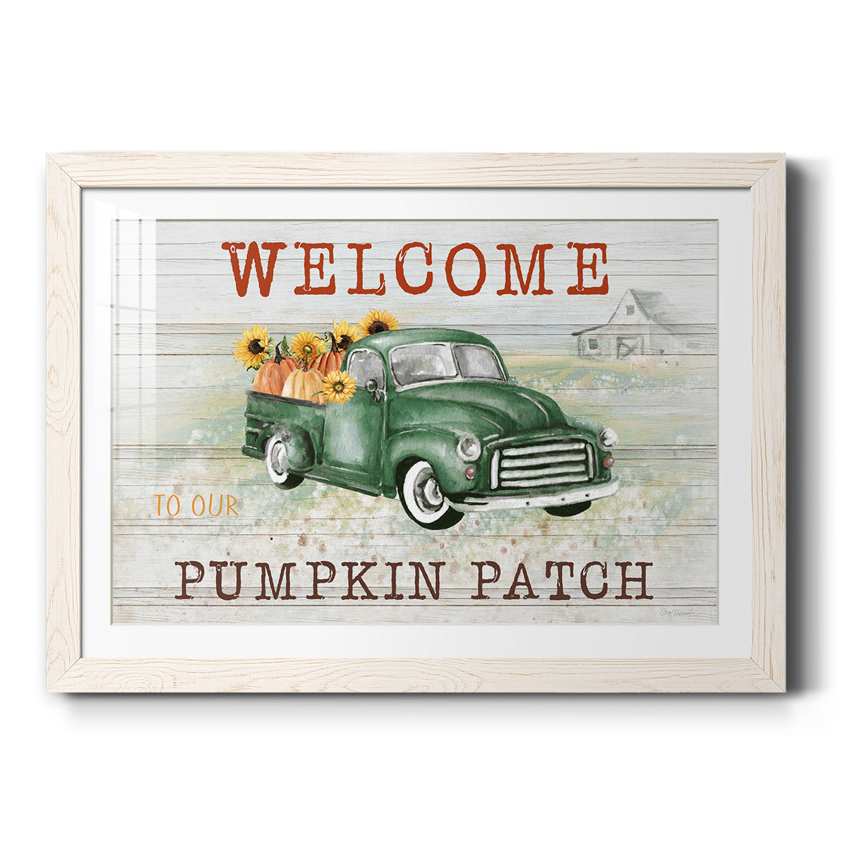Pumpkin Patch - Barnwood Framed Art Print
