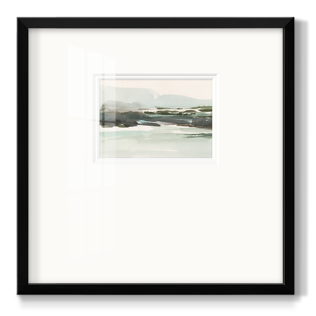 Turquoise Marsh I Premium Framed Print Double Matboard