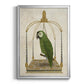 Green Parrot on Swing - Modern Framed Canvas Print