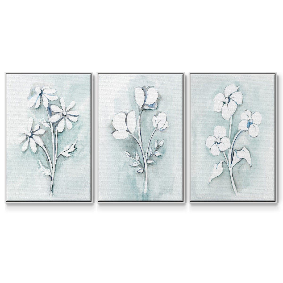 Bohemian Blue I - Floater Framed Canvas Set