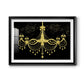 Golden Chandelier Premium Framed Print - Ready to Hang