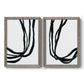 Onyx Ribbon I - Premium Framed Canvas 2 Piece Set - Ready to Hang