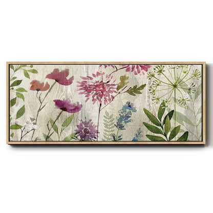 Meadow Flowers II - Floater Framed Canvas Print