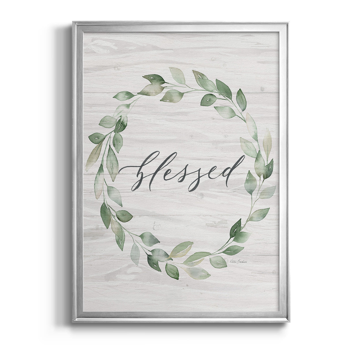 Blessed Wreath - Modern Framed Canvas Print