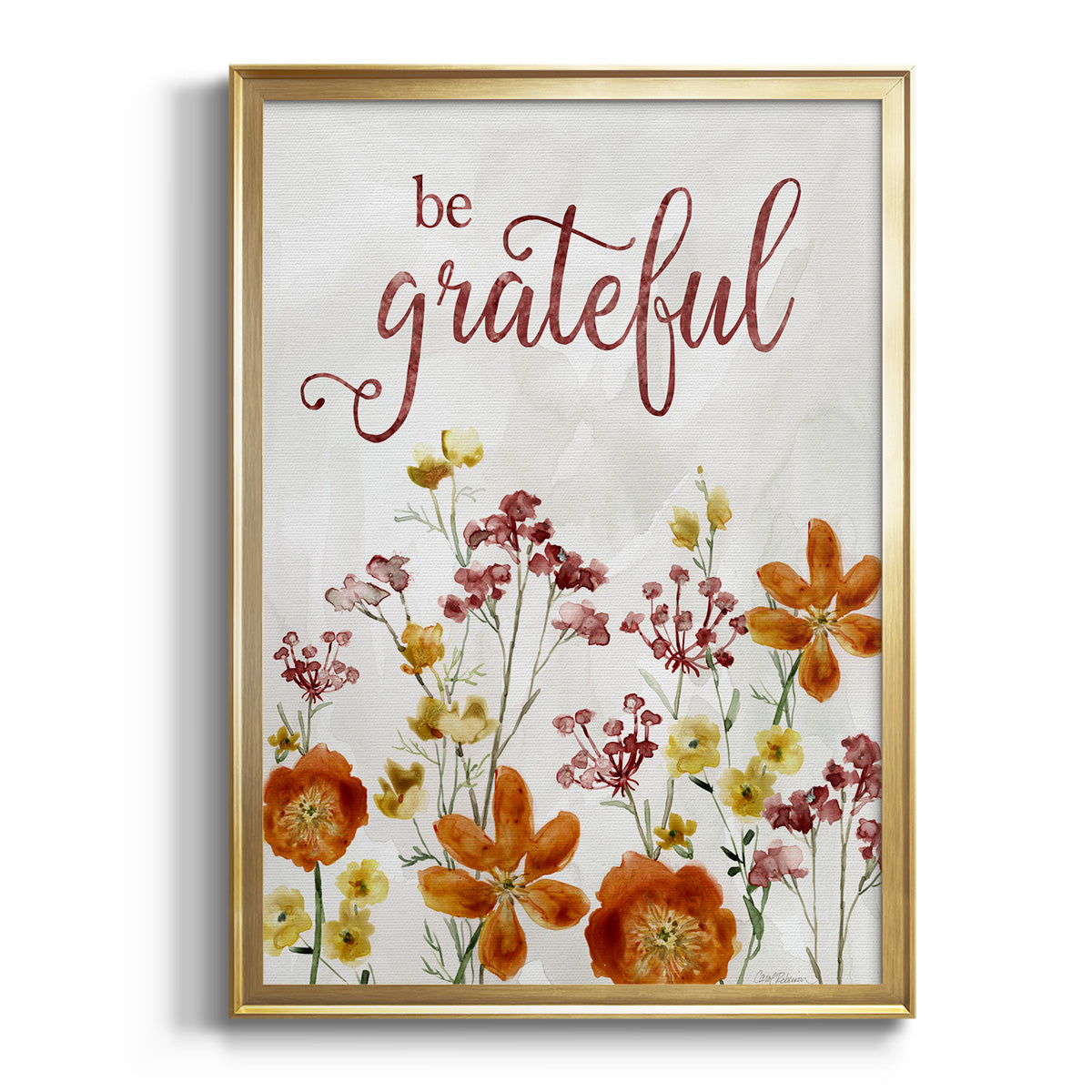 Grateful Catalina Bouquet - Modern Framed Canvas Print