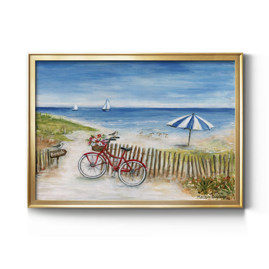 Beach Ride II - Modern Framed Canvas Print