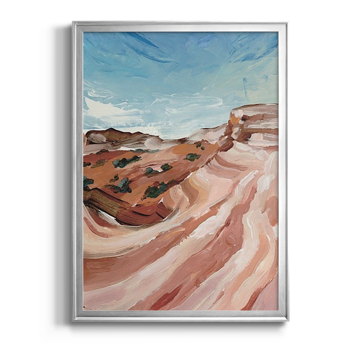 Impasto Plateau II - Modern Framed Canvas Print