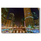 Chicago River at Night VI - Gallery Wrapped Canvas