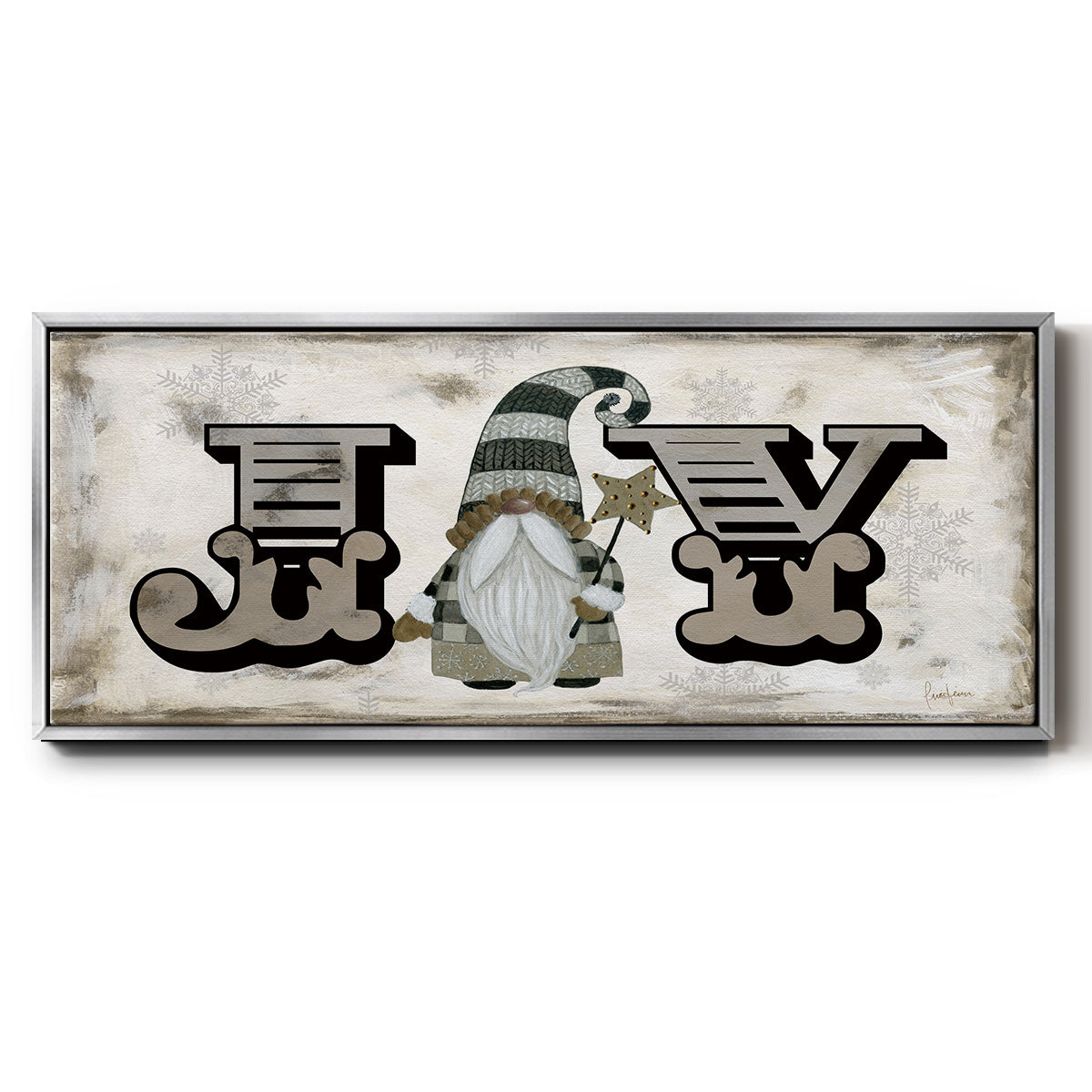 Winter Wonderland Friend Joy - Floater Framed Canvas Print