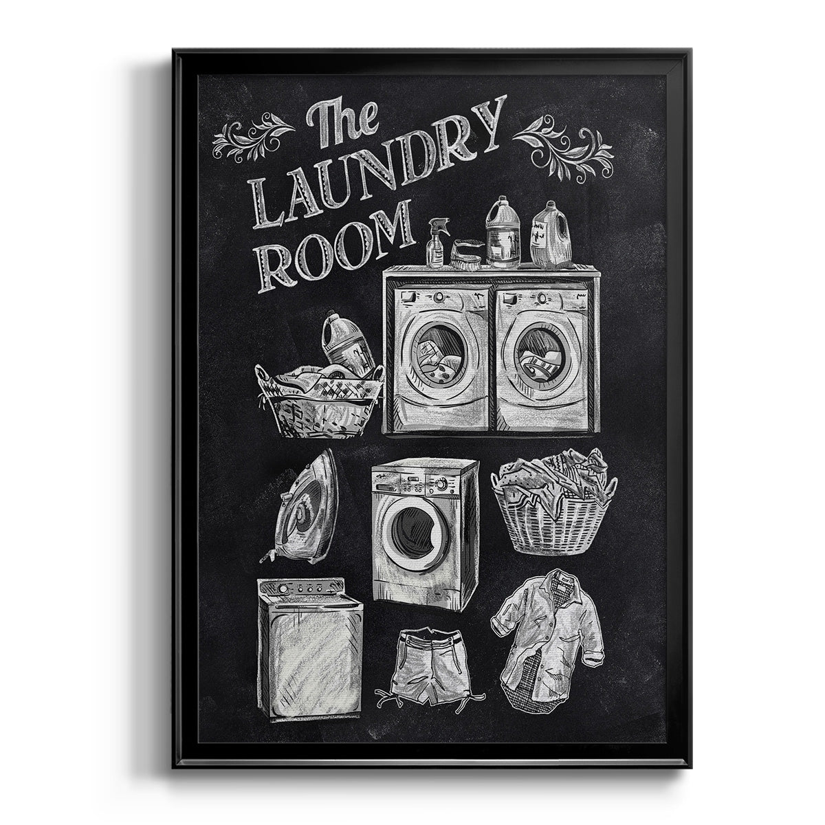 Laundry Room - Modern Framed Canvas Print