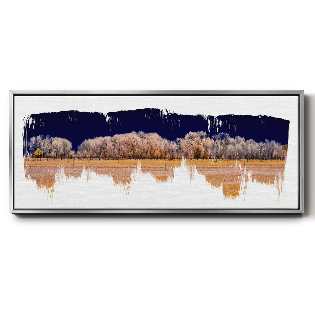 Treeline Panorama - Floater Framed Canvas Print