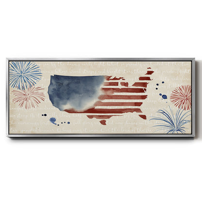 Fourth of July Collection C - Floater Framed Canvas Print