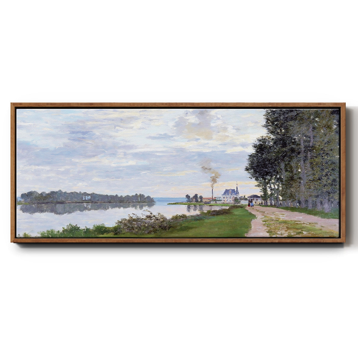 The Promenade at Argenteuil, 1872 - Floater Framed Canvas Print