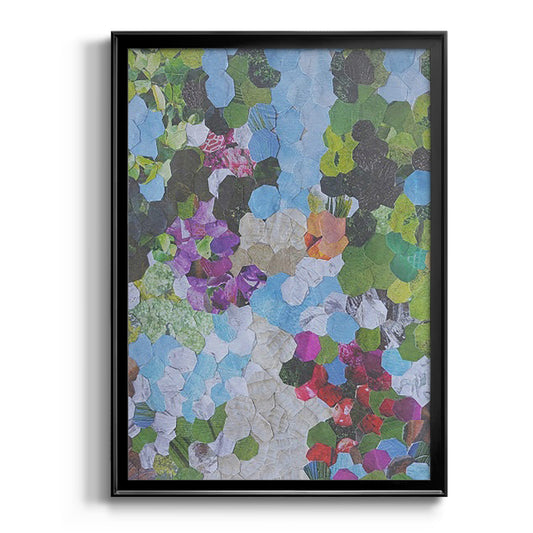 Iris Garden - Modern Framed Canvas Print