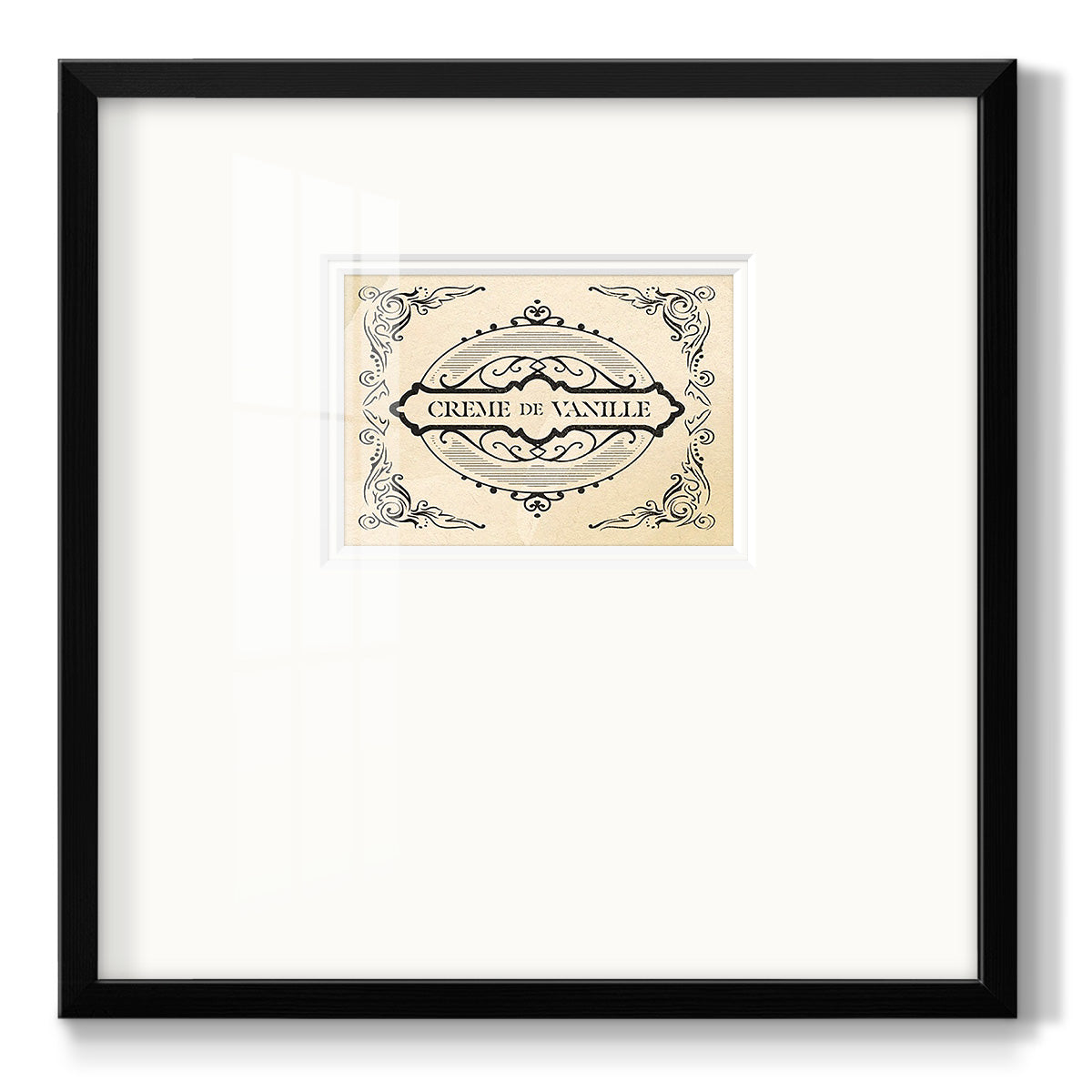 Antique French Label II - Double Matboard Framed Print