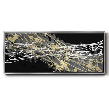 Mistral III in Black - Floater Framed Canvas Print