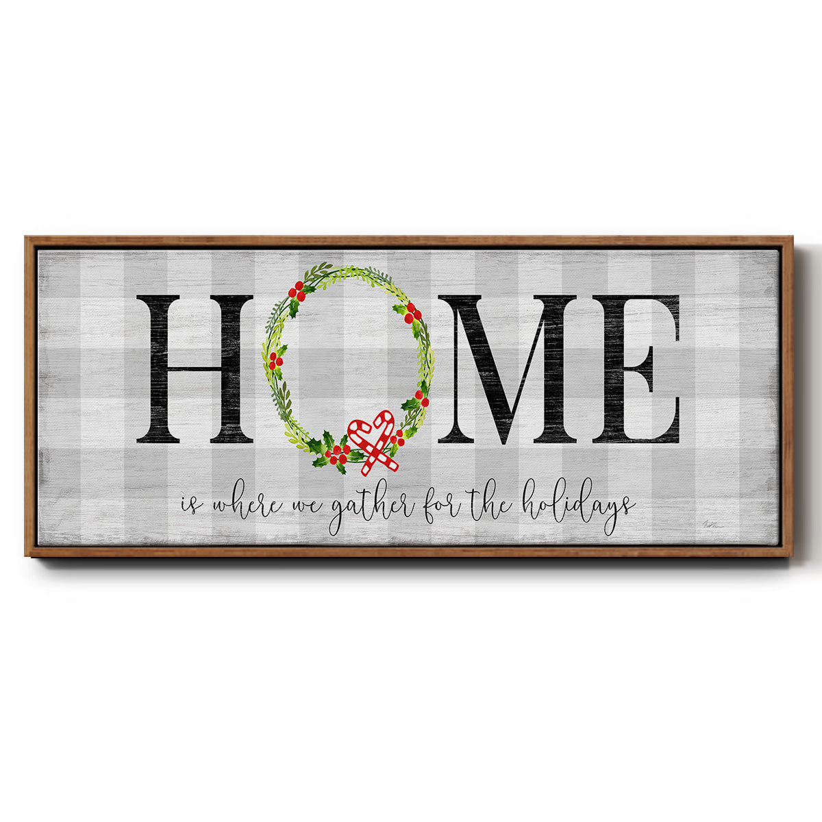 Gather for the Holidays - Floater Framed Canvas Print