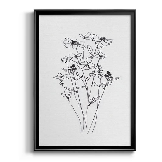 Farmhouse Plants I - Modern Framed Canvas Print