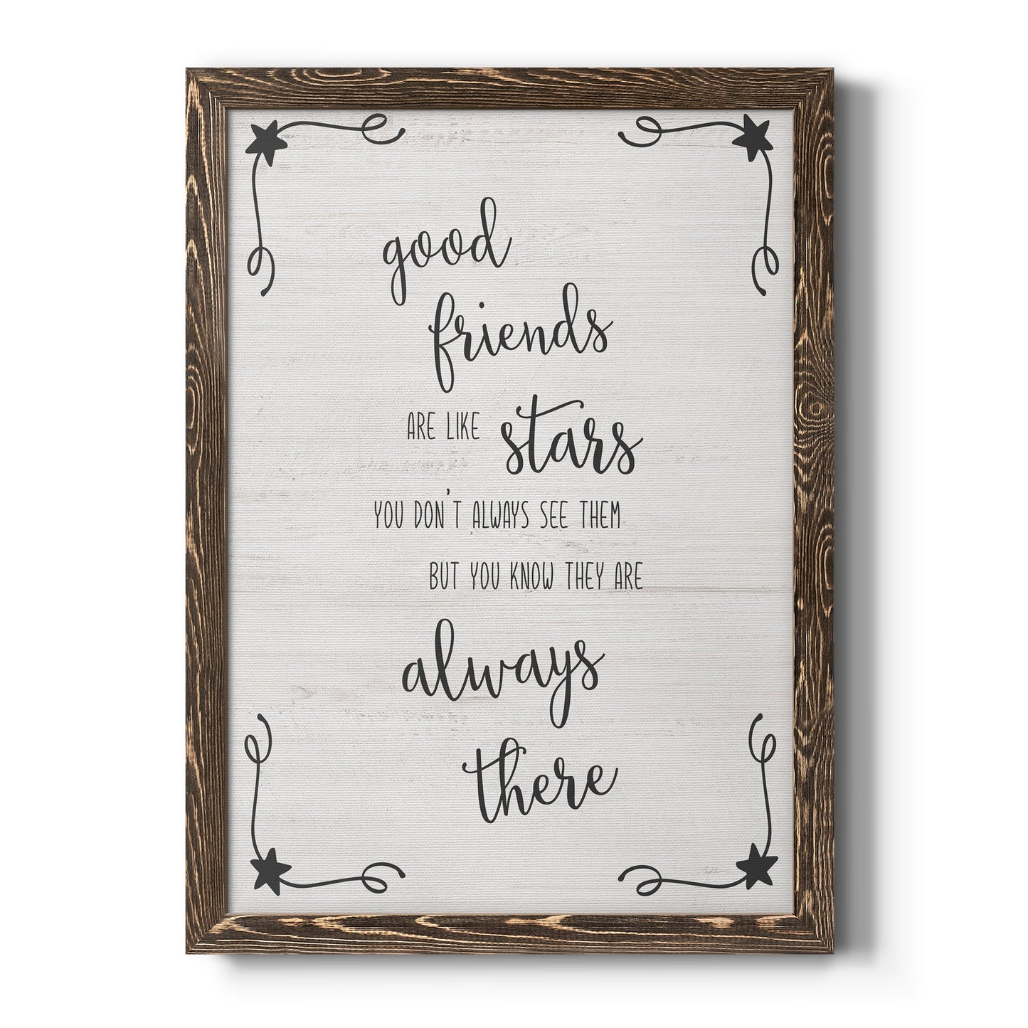 Always There - Barnwood Framed Canvas Print