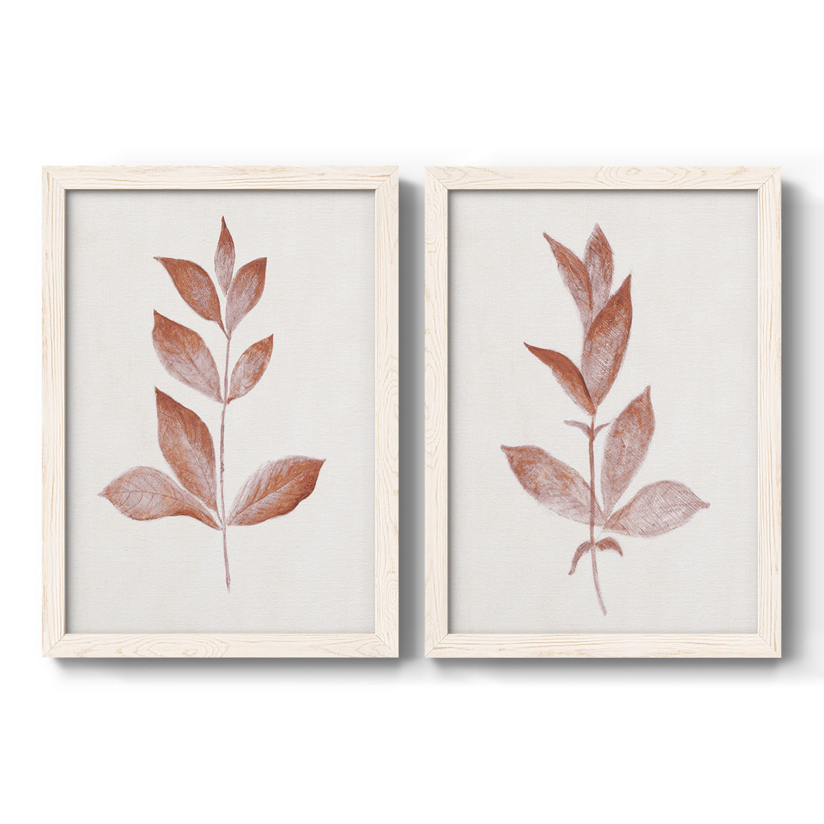 Red Leaf I - Premium Framed Canvas 2 Piece Set - Ready to Hang