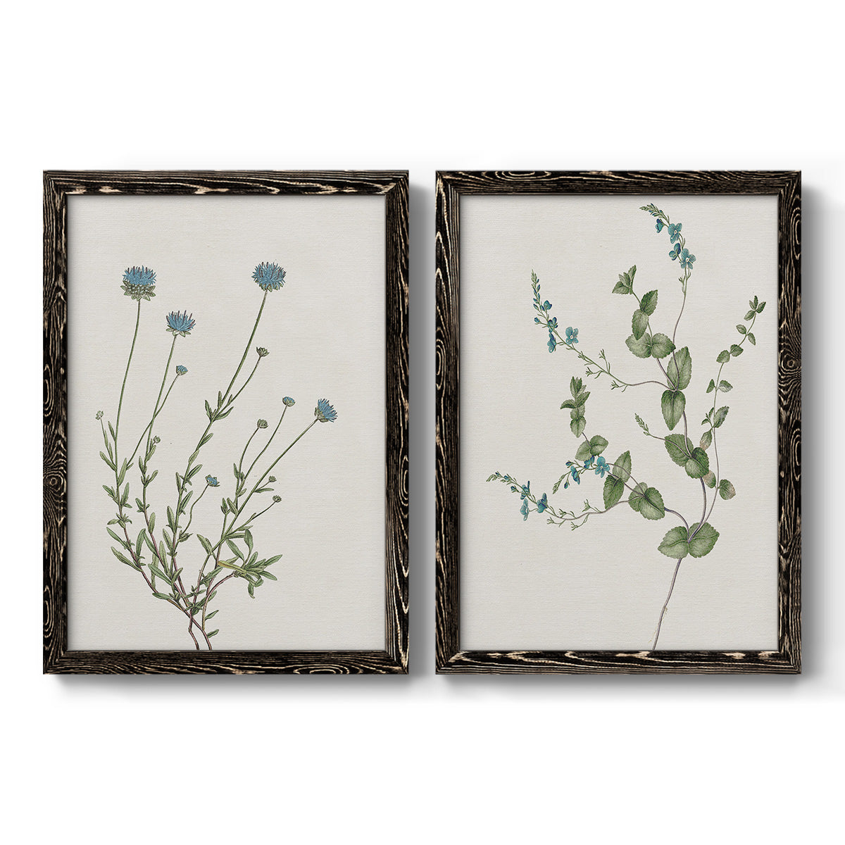 Blue Wispy I - Premium Framed Canvas 2 Piece Set - Ready to Hang