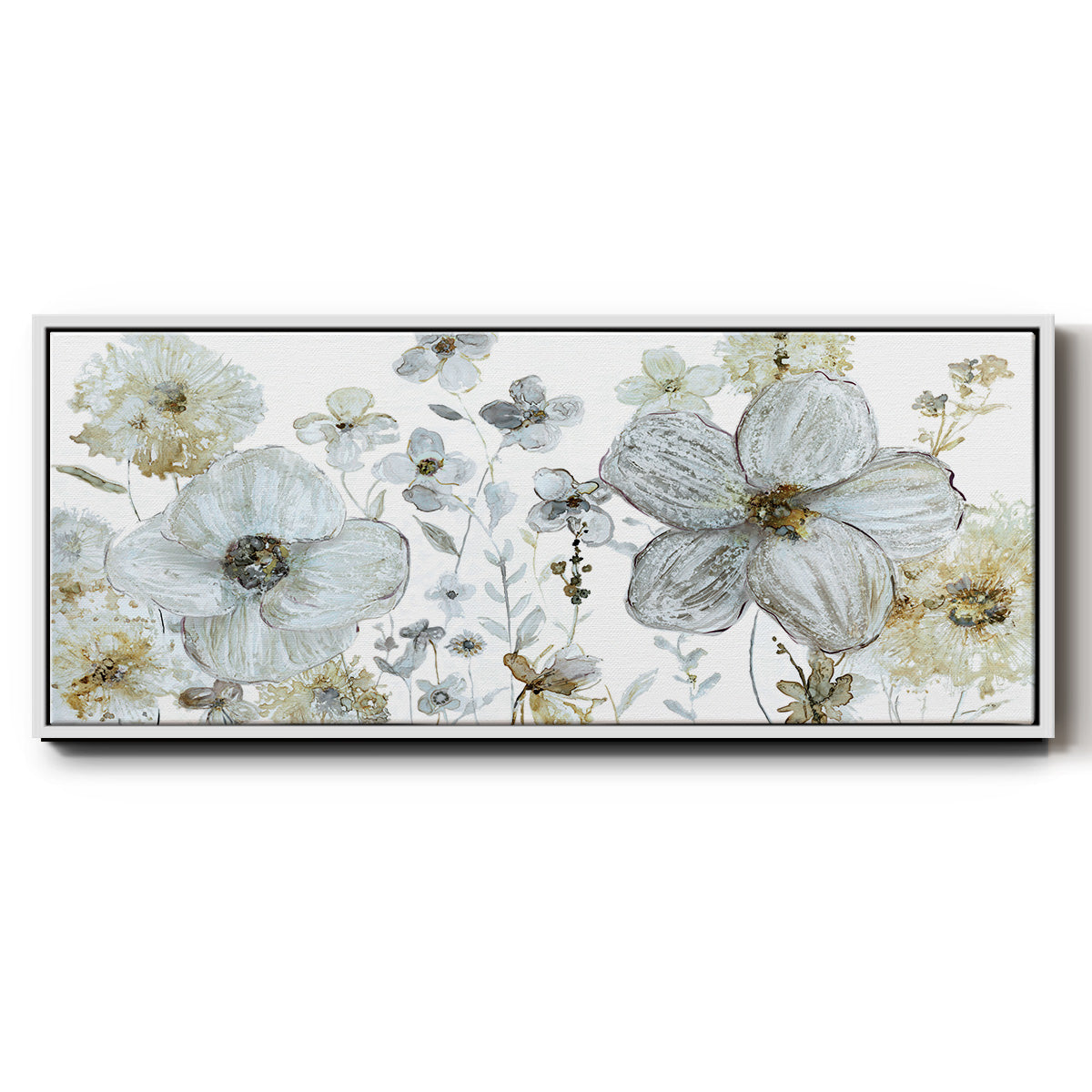 Garden Glitter III - Floater Framed Canvas Print