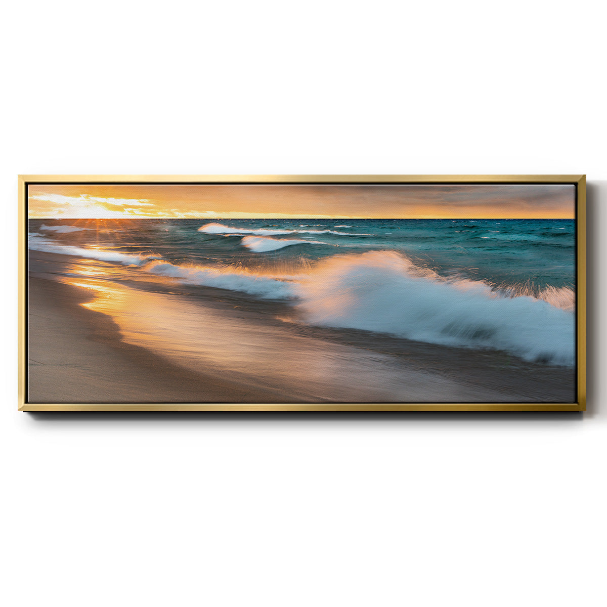 Miners Beach Light - Floater Framed Canvas Print