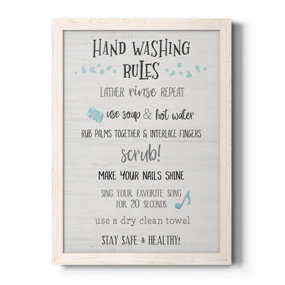 Stay Safe Rules - Barnwood Framed Canvas Print