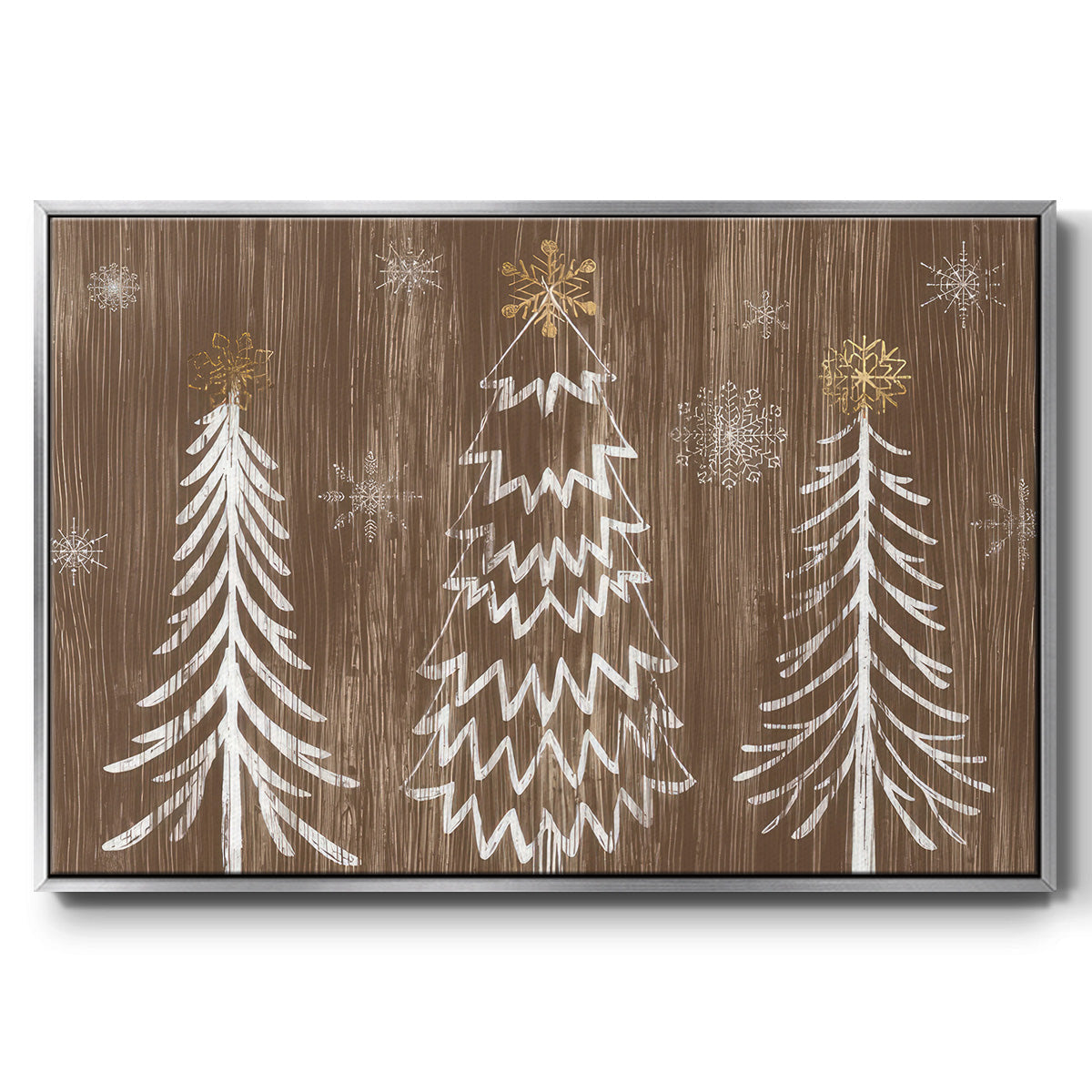 Barnwood Wonderland Collection A - Floater Framed Canvas Print
