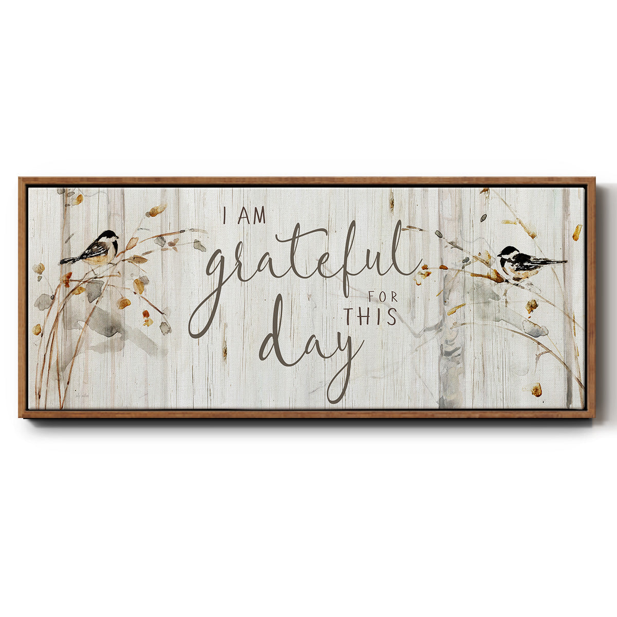Grateful for this Day - Floater Framed Canvas Print