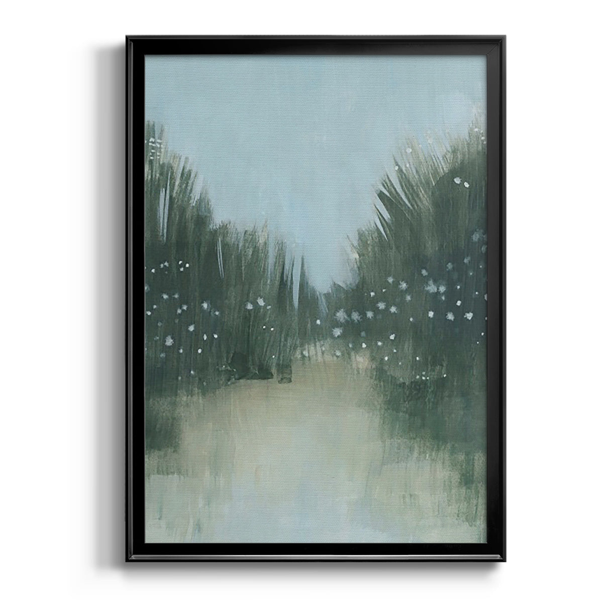 Marsh Morning Fog I - Modern Framed Canvas Print