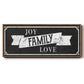 Joy Family Love - Floater Framed Canvas Print