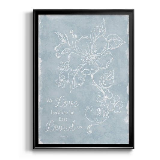 Loved Us First - Modern Framed Canvas Print