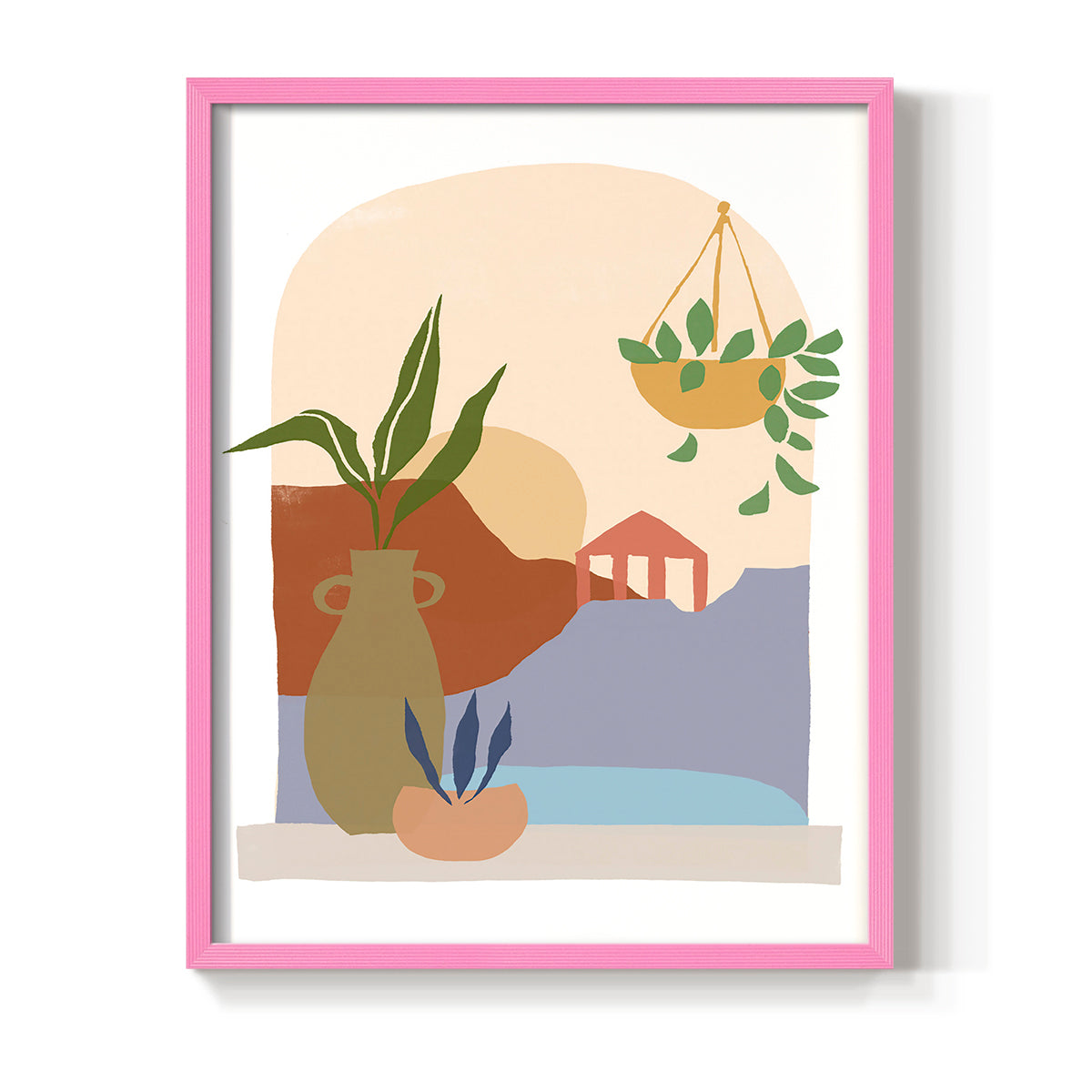 Paper Scene II - Restickable Framed Art Print