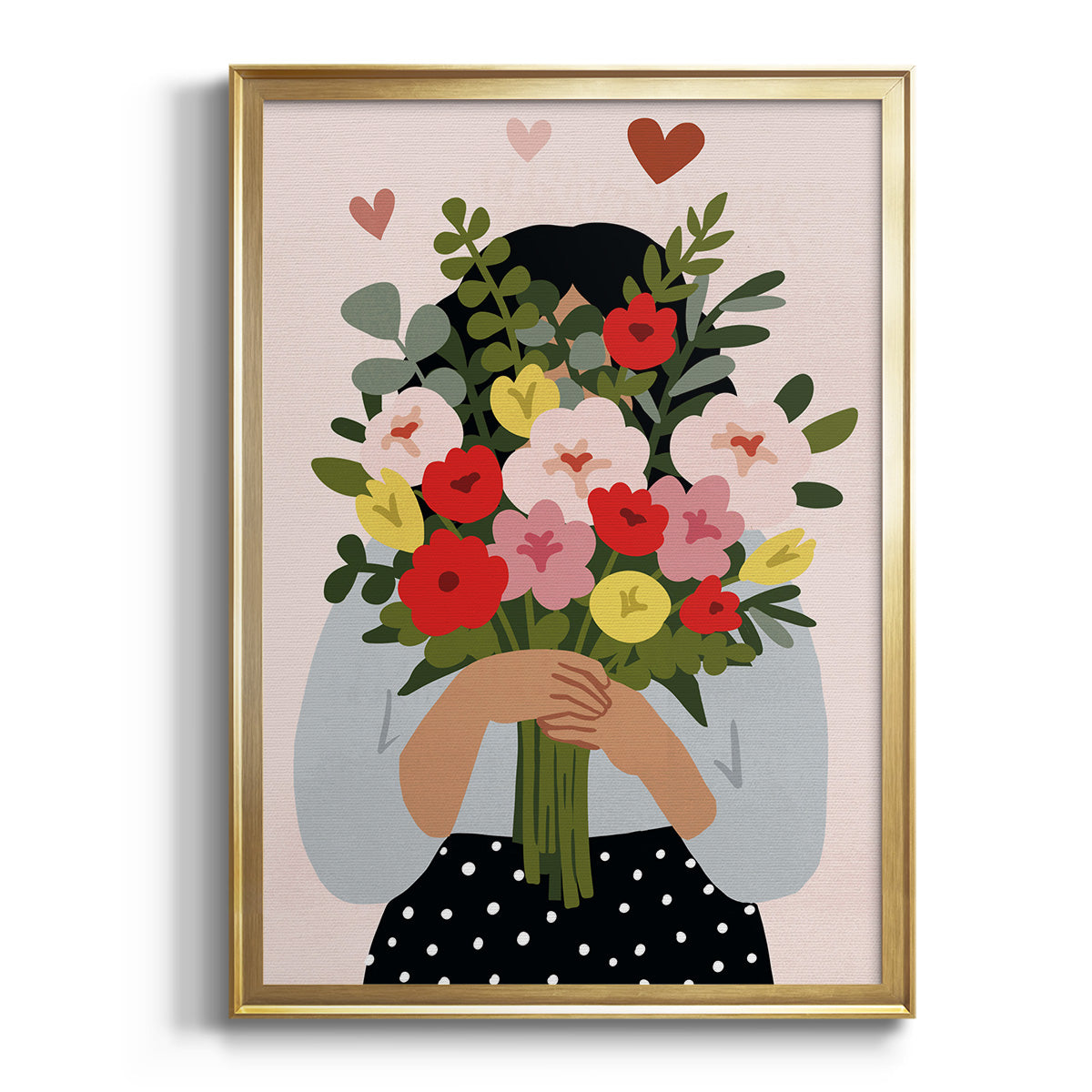 Darling Valentine Collection B - Modern Framed Canvas Print