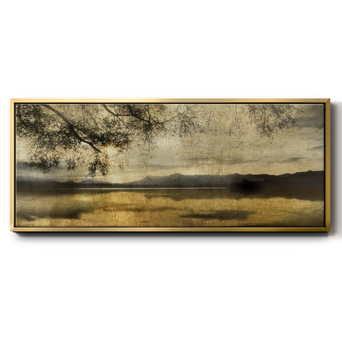 Golden Staffelsee Lake - Floater Framed Canvas Print
