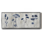 Indigo Row - Floater Framed Canvas Print