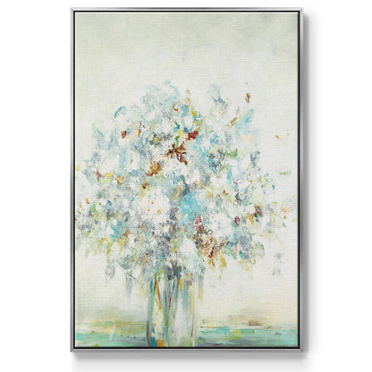 Textured Bouquet - Floater Framed Canvas Print