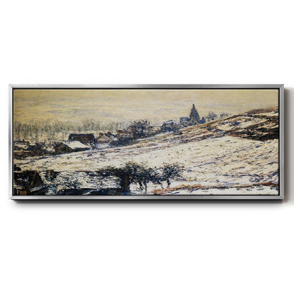 Winter at Giverny, 1885 - Floater Framed Canvas Print