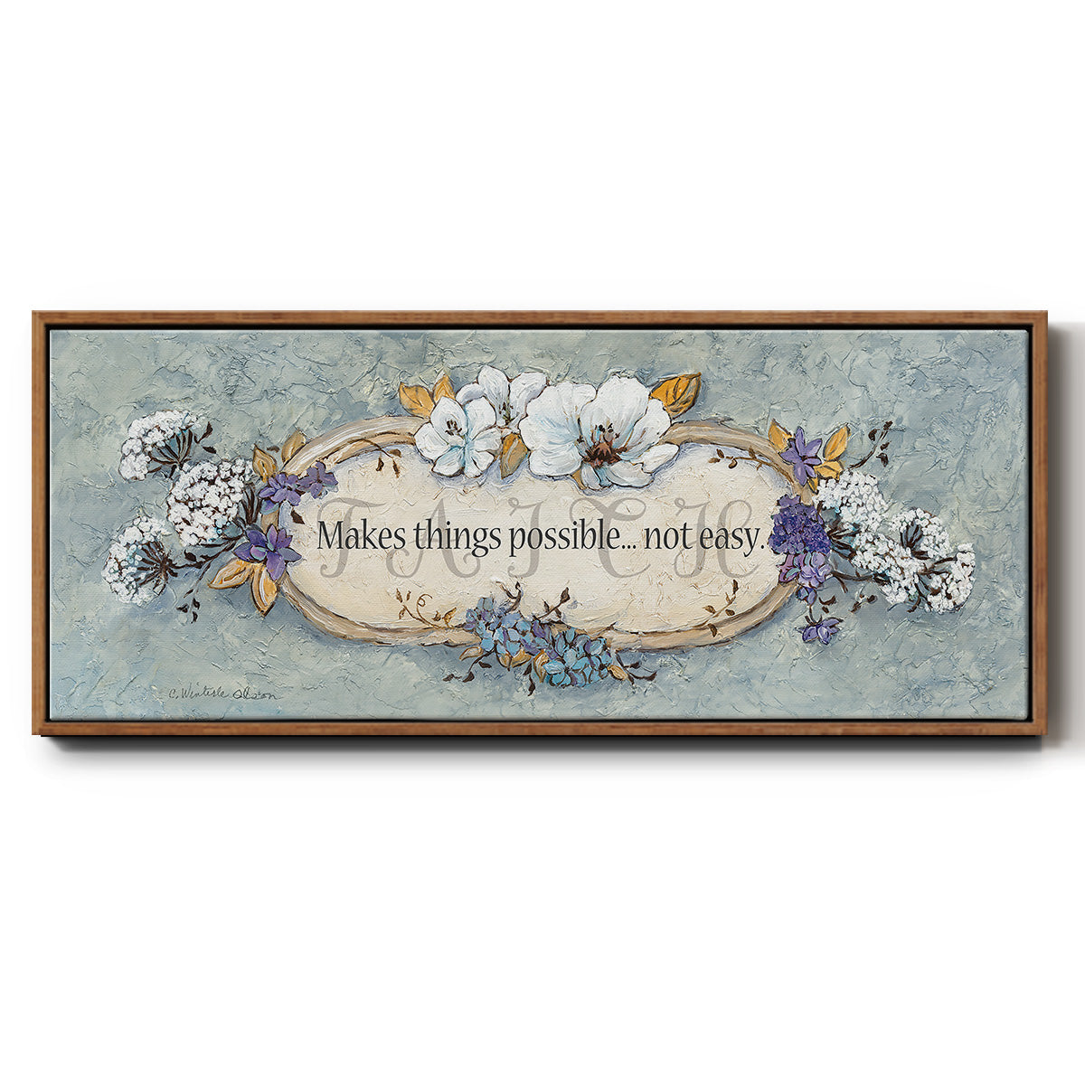 Faith - Floater Framed Canvas Print