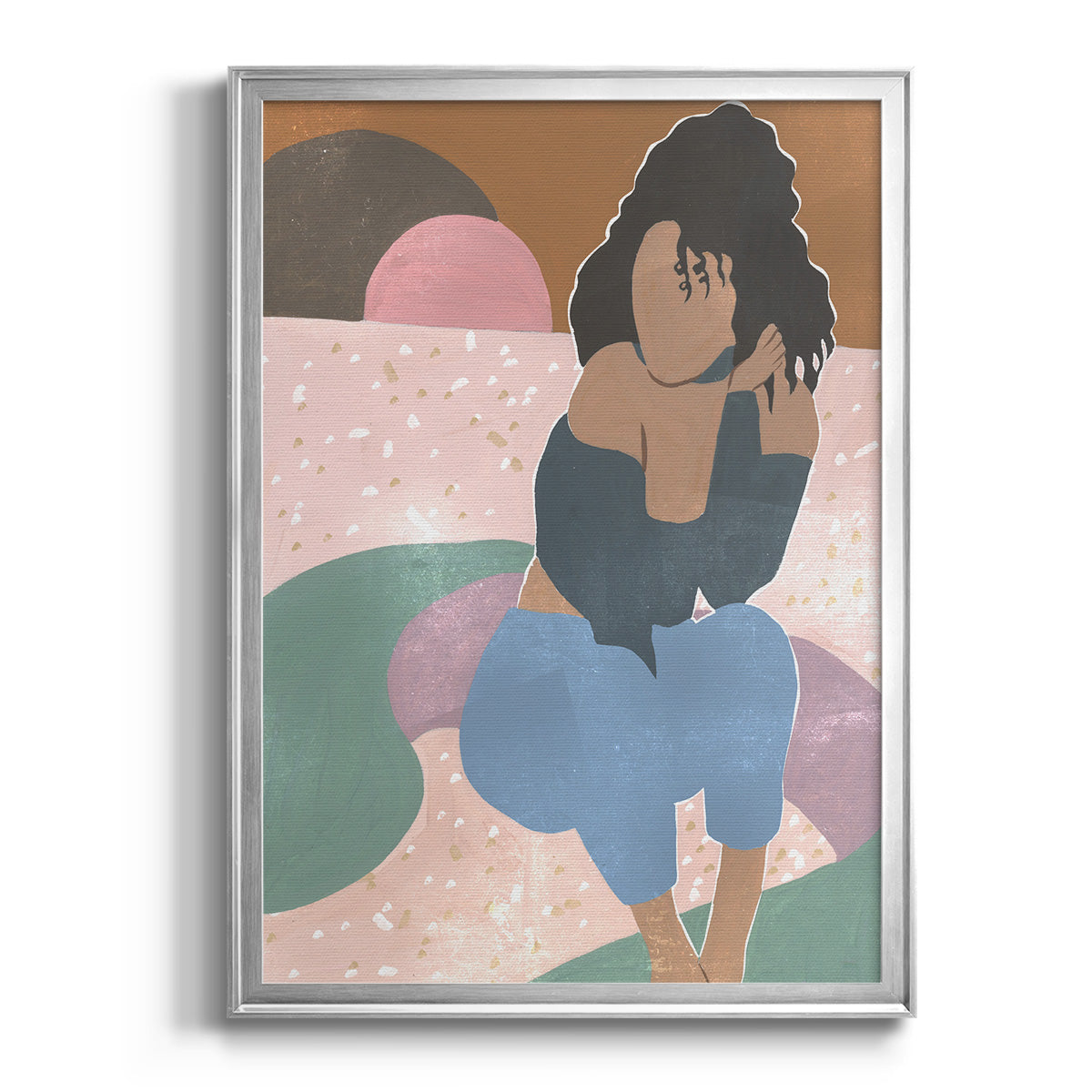 Curly Lady II - Modern Framed Canvas Print