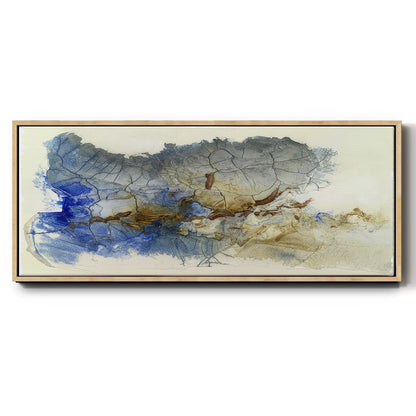 Golden Cleft I - Floater Framed Canvas Print