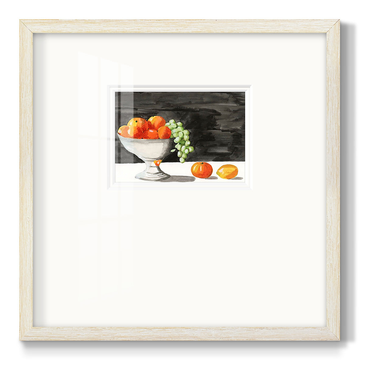 Watercolor Fruit Bowl II Premium Framed Print Double Matboard