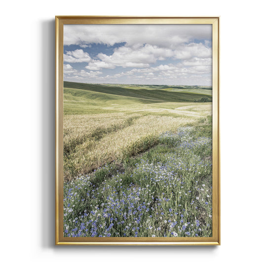 Wildflower Farm - Modern Framed Canvas Print