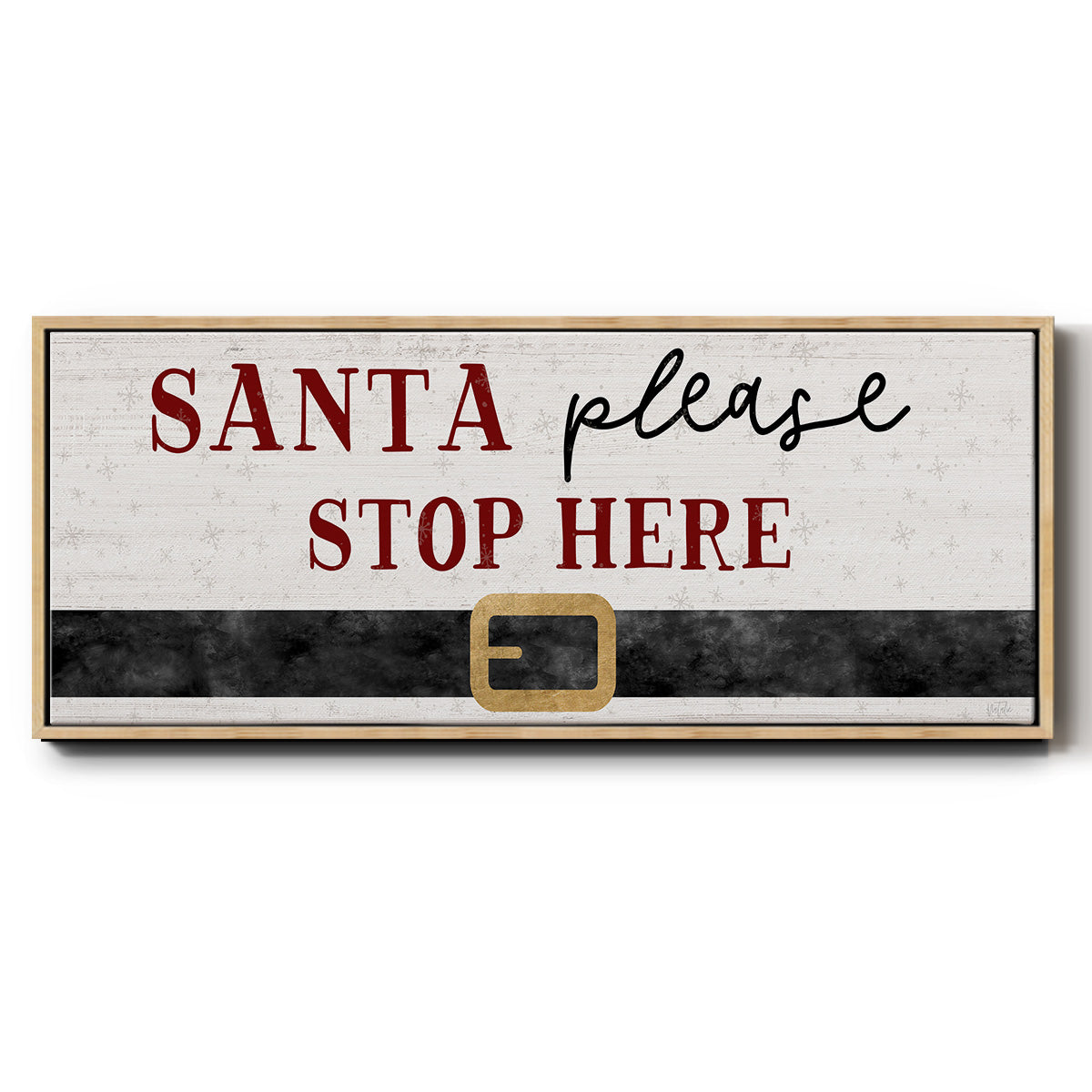 Santa Stop - Floater Framed Canvas Print
