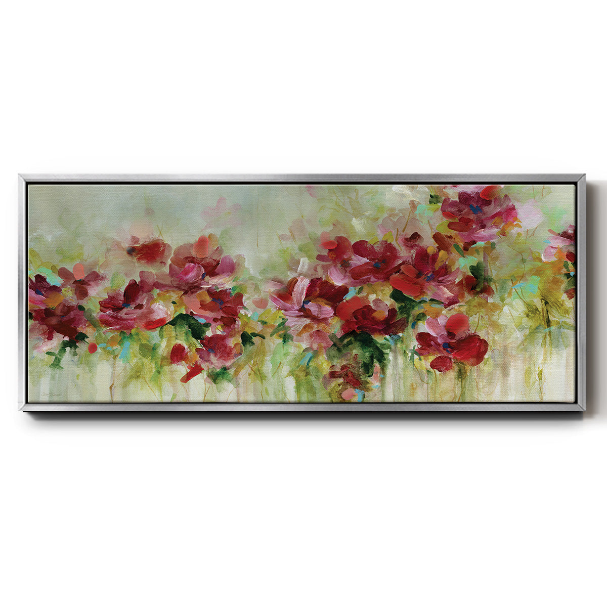 Playful Garden - Floater Framed Canvas Print