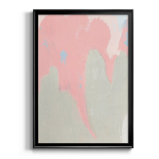 Blushing Abstract IV - Modern Framed Canvas Print